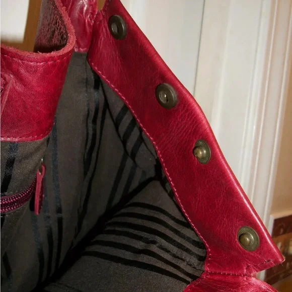 Frye Red Leather Tote Bag - Picture 10 of 12